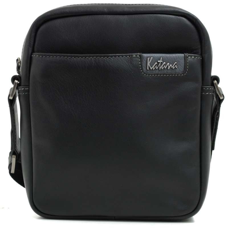 Sacoche bandoulière homme en cuir KATANA noir Planetebag