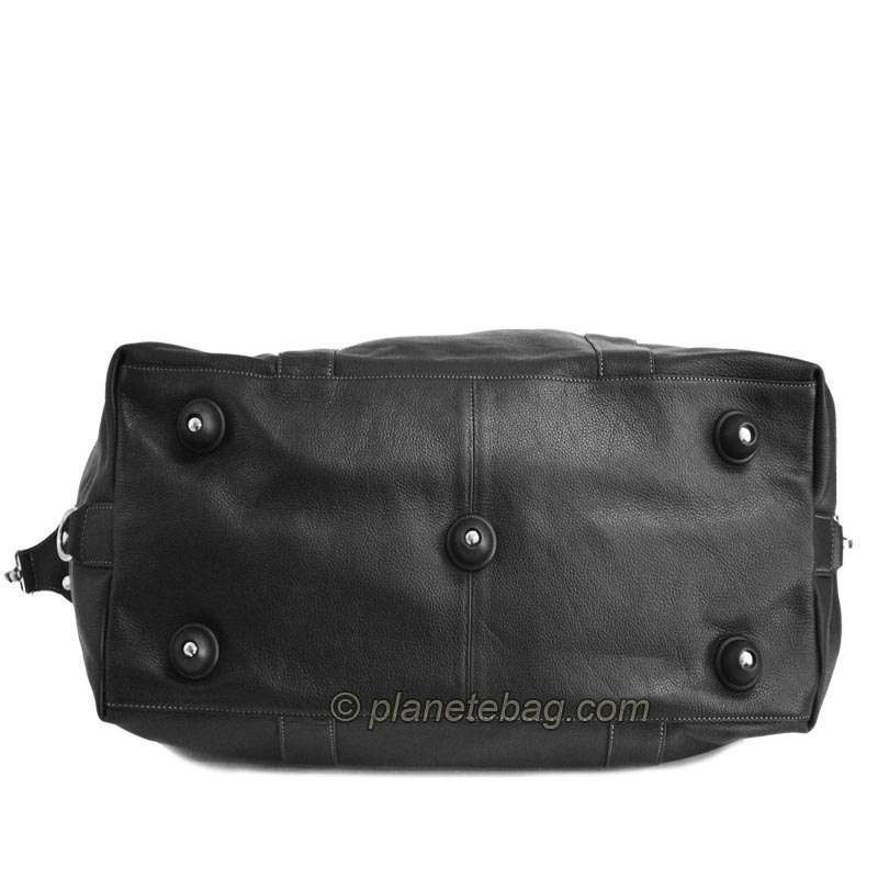 Sac De Voyage En Cuir Katana Cm Noir Planetebag