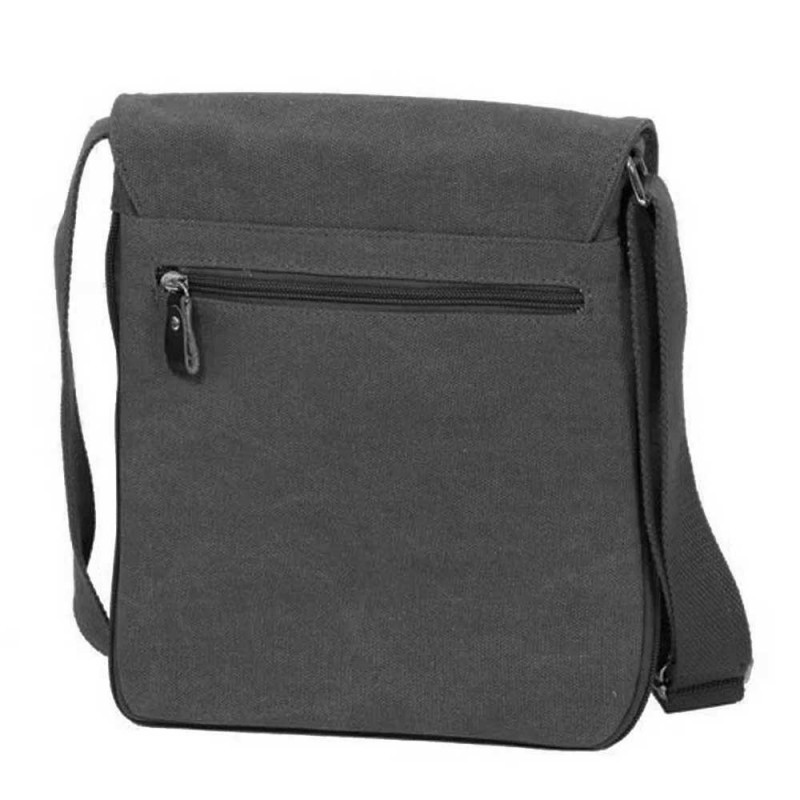 Sacoche Homme En Toile Et Cuir Katana Noir Planetebag