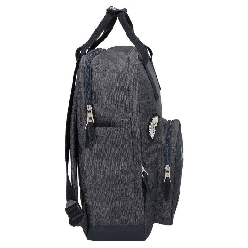 Pepe Jeans Egham Sac à dos pour ordinateur portable Noir 25 x 37 x 10 cm  Polyester 9,25 L, Noir, Talla única, Sac à dos d'ordinateur portable :  : Mode