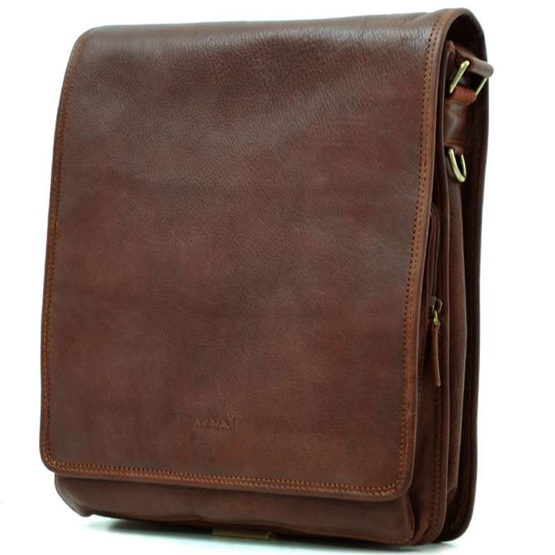 Besace homme en cuir KATANA marron | Planetebag.com