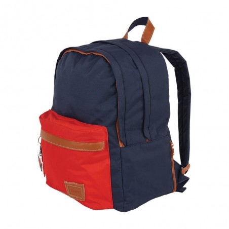 Sac à dos Tann's L "Arthur" marine/rouge | Sac scolaire garçon bicolore super héros CM1 CM2 qualité marque francaise