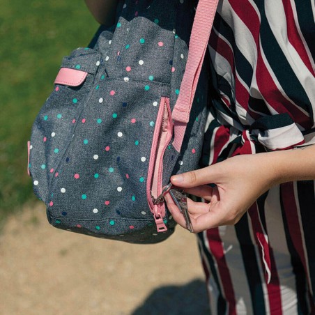 Sac à dos Tann's M "Elliott" marine | Sac scolaire garçon patchs brodés espace ovni science