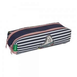 Trousse Vert - 3 compartiments - Trousse scolaire garçon ou fille