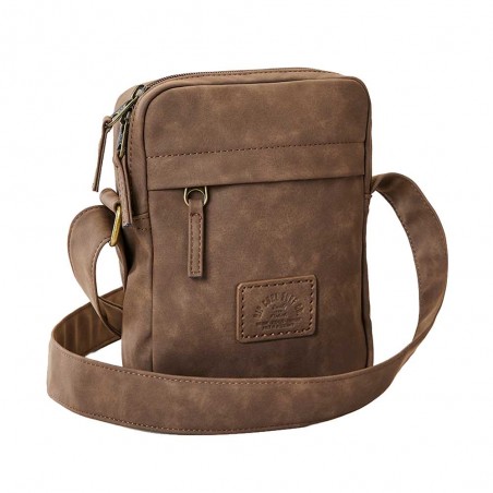 Sacoche bandoulière RIP CURL "Leazard No Idea" marron | Pochette homme porté croisé pas cher