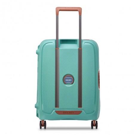Delsey | Valise cabine 4 roues 55cm "Moncey" slim amande | Bagage taille cabine rigide robuste pas cher