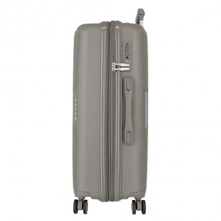 Valise soute 68cm extensible MOVOM "Inari" gris | Bagage taille moyenne polypropylène pas cher