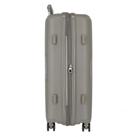 Valise soute 68cm extensible MOVOM "Inari" gris | Bagage taille moyenne polypropylène pas cher