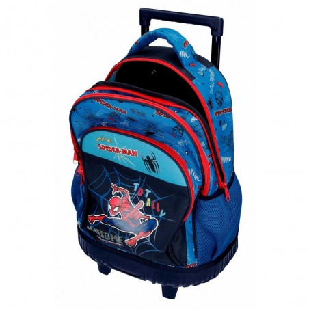 Sac à dos à roulettes MARVEL Spiderman "Totally Awesome" | Sac scolaire trolley garçon super-héros solide pas cher