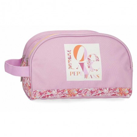 Trousse de toilette Pepe Jeans "Sandra" | Trousse de voyage fille femme 2 compartiments imprimé style Liberty