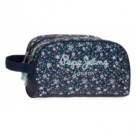 Trousse de toilette Pepe Jeans "Alenka" | Trousse de voyage fille femme 2 compartiments imprimé style Liberty