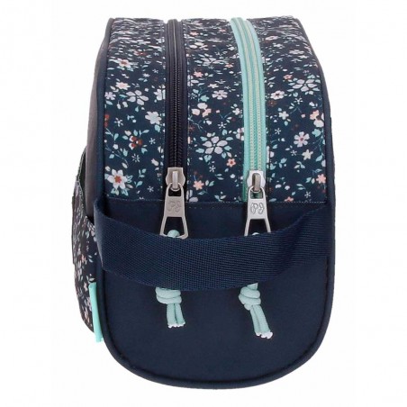 Trousse de toilette Pepe Jeans "Alenka" | Trousse de voyage fille femme 2 compartiments imprimé style Liberty