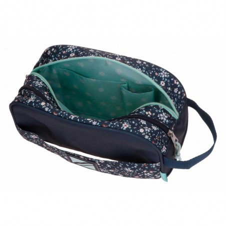 Trousse de toilette Pepe Jeans "Alenka" | Trousse de voyage fille femme 2 compartiments imprimé style Liberty