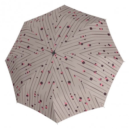 KNIRPS | Parapluie pliant "T200 Medium Duomatic" pencil sand | Parapluie femme ouverture fermeture automatique solide