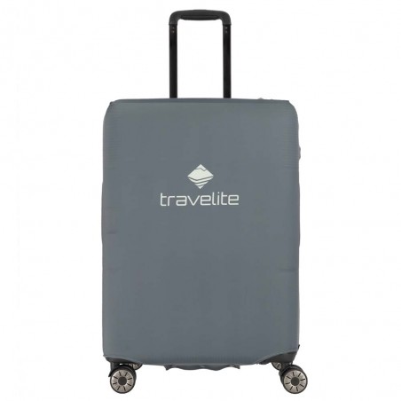 Housse de valise TRAVELITE L gris | Protection bagage soute extensible haute qualité