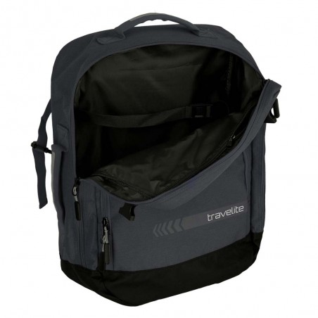 Sac à dos de voyage TRAVELITE "Kick Off" anthracite | Bagage cabine convertible vol low cost pas cher