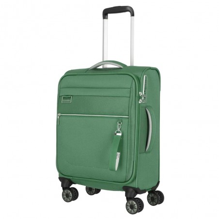 Valise cabine souple TRAVELITE "Miigo" vert | Bagage petite taille 4 roues semi-rigide haute qualité