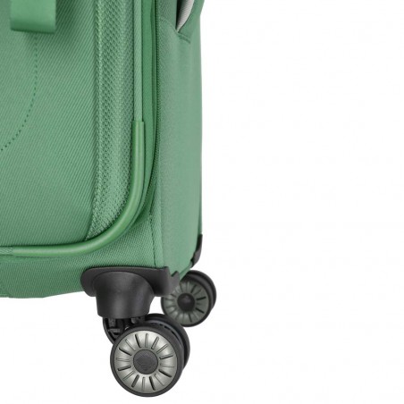 Valise cabine souple TRAVELITE "Miigo" vert | Bagage petite taille 4 roues semi-rigide haute qualité