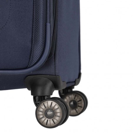 Valise cabine souple TRAVELITE "Miigo" bleu | Bagage petite taille 4 roues semi-rigide haute qualité