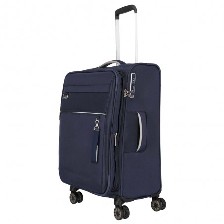 Valise soute M extensible TRAVELITE "Miigo" bleu profond | Bagage taille moyenne haute qualité allemande