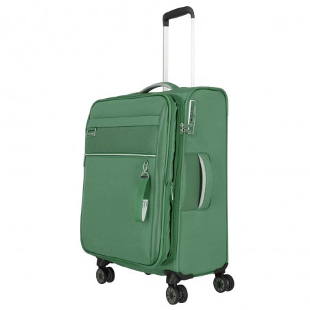 Valise soute M extensible TRAVELITE "Miigo" vert | Bagage taille moyenne haute qualité allemande