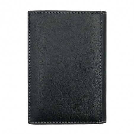 Portefeuille en cuir homme SERGE BLANCO "Marfa" noir | Porte-cartes et porte-monnaie pas cher sport rugby