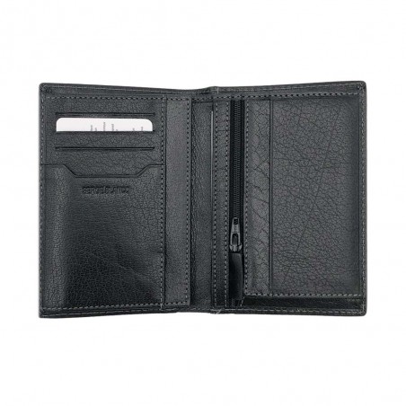 Portefeuille en cuir homme SERGE BLANCO "Marfa" noir | Porte-cartes et porte-monnaie pas cher sport rugby