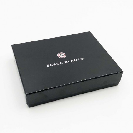 Portefeuille en cuir homme SERGE BLANCO "Marfa" noir | Porte-cartes et porte-monnaie pas cher sport rugby