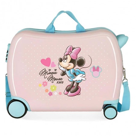 Disney | Valise trotteur Minnie Imagine rose | Bagage taille cabine pour enfant original