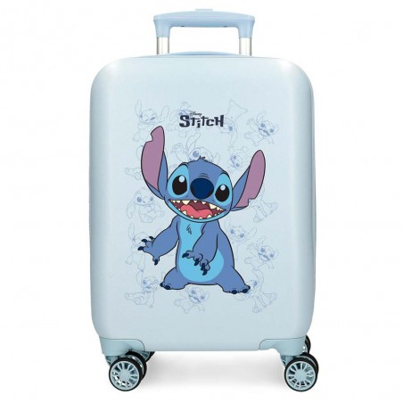 Valise enfant Stitch "Happy Stitch" bleu | Petit bagage fille 50cm vol low cost pas cher