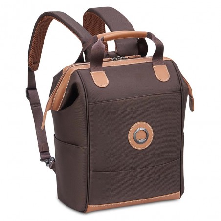 DELSEY | Sac à dos femme "Chatelet Air 2.0" marron | Sac PC 14 pouces haute qualité