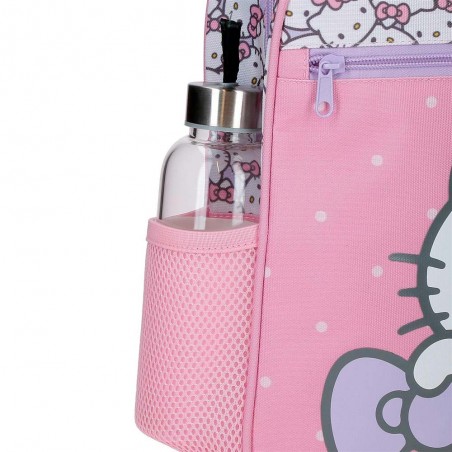 Sac à dos maternelle SANRIO Hello Kitty "My favourite bow" | Cartable scolaire fille pas cher kawaii rose mauve