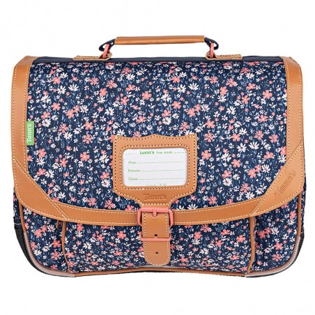 Cartable Tann's 35cm "Ava" multicolore | Motif fleuri style Liberty | Sac scolaire fille classe CP pas cher