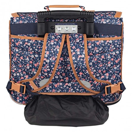 Cartable à roulettes Tann's 41cm "Ava" multicolore imprimé fleuri style Liberty | Sac scolaire trolley fille pas cher