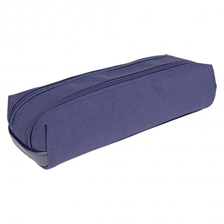 Trousse double TANN'S "Louna" bleu | Trousse scolaire fille 2 compartiments CP CE1 CE2 CM1 CM2