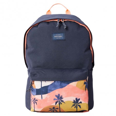 RIP CURL | Sac à dos fille + trousse "Dome" imprimé tropical marine pêche | Sac scolaire CM1 CM2 collège pas cher