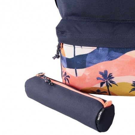 RIP CURL | Sac à dos fille + trousse "Dome" imprimé tropical marine pêche | Sac scolaire CM1 CM2 collège pas cher