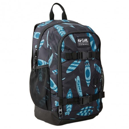 RIP CURL | Sac à dos "Posse" mid 22L imprimé surf noir/bleu | Sac junior scolaire loisirs