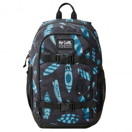 RIP CURL | Sac à dos "Posse" mid 22L imprimé surf noir/bleu | Sac junior scolaire loisirs