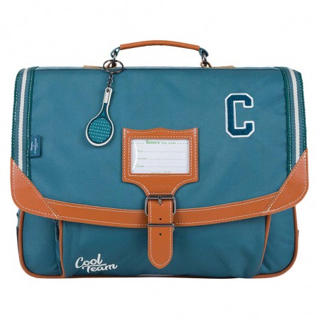 Cartable Tann's x Cyrillus 38cm "Côme" bleu | Sac scolaire garçon CP CE1 CE2 collab exclusive