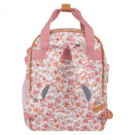 Sac à dos maternelle XS Tann's x Cyrillus Capucine rose | Sac scolaire fille fleuri édition limitée