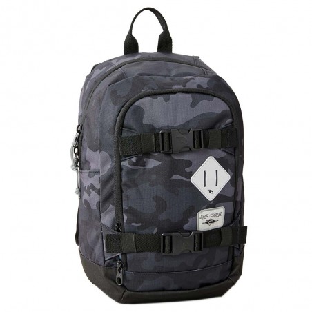 RIP CURL | Sac à dos "Posse" small 15L imprimé camouflage noir gris | Sac enfant scolaire loisirs