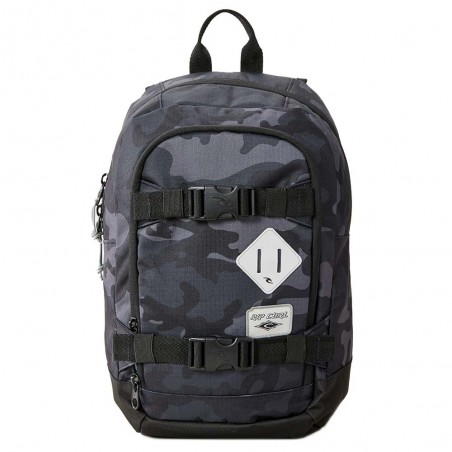 RIP CURL | Sac à dos "Posse" small 15L imprimé camouflage noir gris | Sac enfant scolaire loisirs