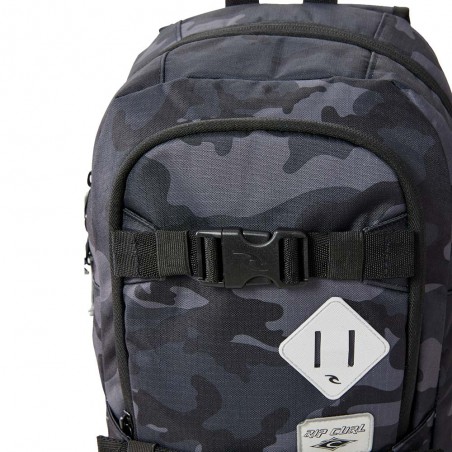 RIP CURL | Sac à dos "Posse" small 15L imprimé camouflage noir gris | Sac enfant scolaire loisirs