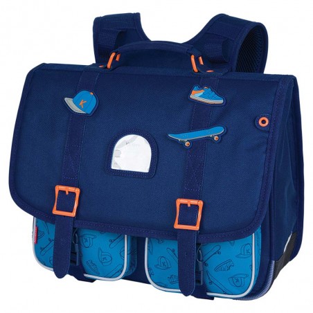 Kickers | Cartable garçon 38cm "Fantasy Boy" bleu | Sac scolaire CP CE1 CE2 qualité pas cher