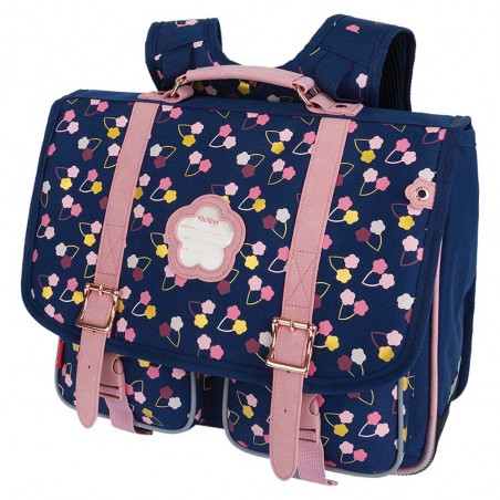 Kickers | Cartable fille 38cm "Fantasy Girl" imprimé fruits | Sac scolaire CP CE1 CE2 qualité pas cher