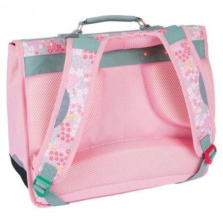 Kickers | Cartable fille 38cm "Premium Girl" imprimé fleuri rose | Sac scolaire CP CE1 CE2 qualité pas cher