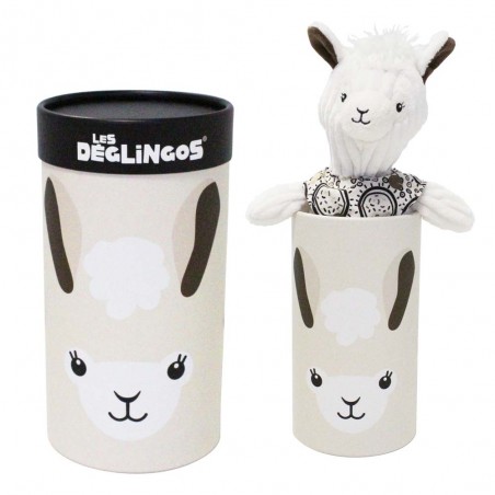 Les Déglingos | Peluche grand simply en boîte "Muchachos le lama" | Doudou bébé enfant pas cher