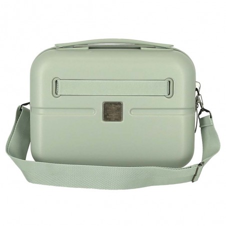 Pepe Jeans London | Vanity case rigide "Accent" vert vintage | Beauty case adaptable trolley