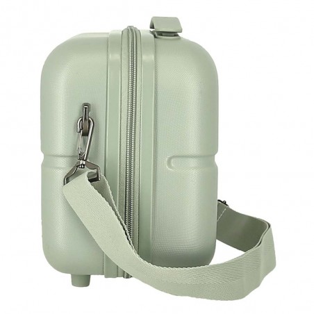 Pepe Jeans London | Vanity case rigide "Accent" vert vintage | Beauty case adaptable trolley